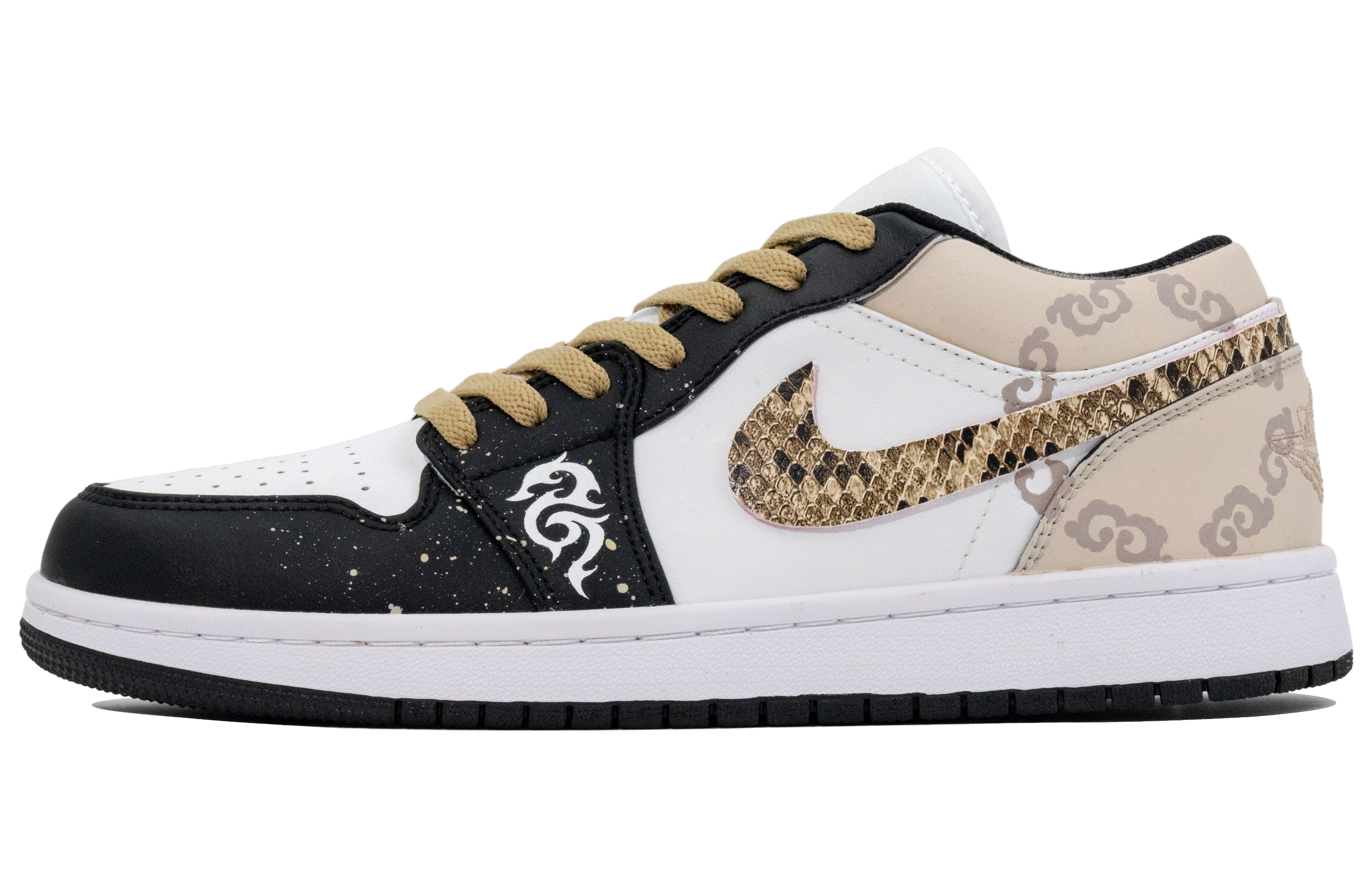 

Jordan Баскетбольные кроссовки Air 1 Vintage, низкие, мужские, цвет: черный/белый/бежевый