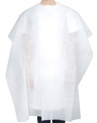 

ECO-HYGIENA Накидки для стрижки одноразовые из флизелина, длинные, белые - 25 шт Eko - Higiena