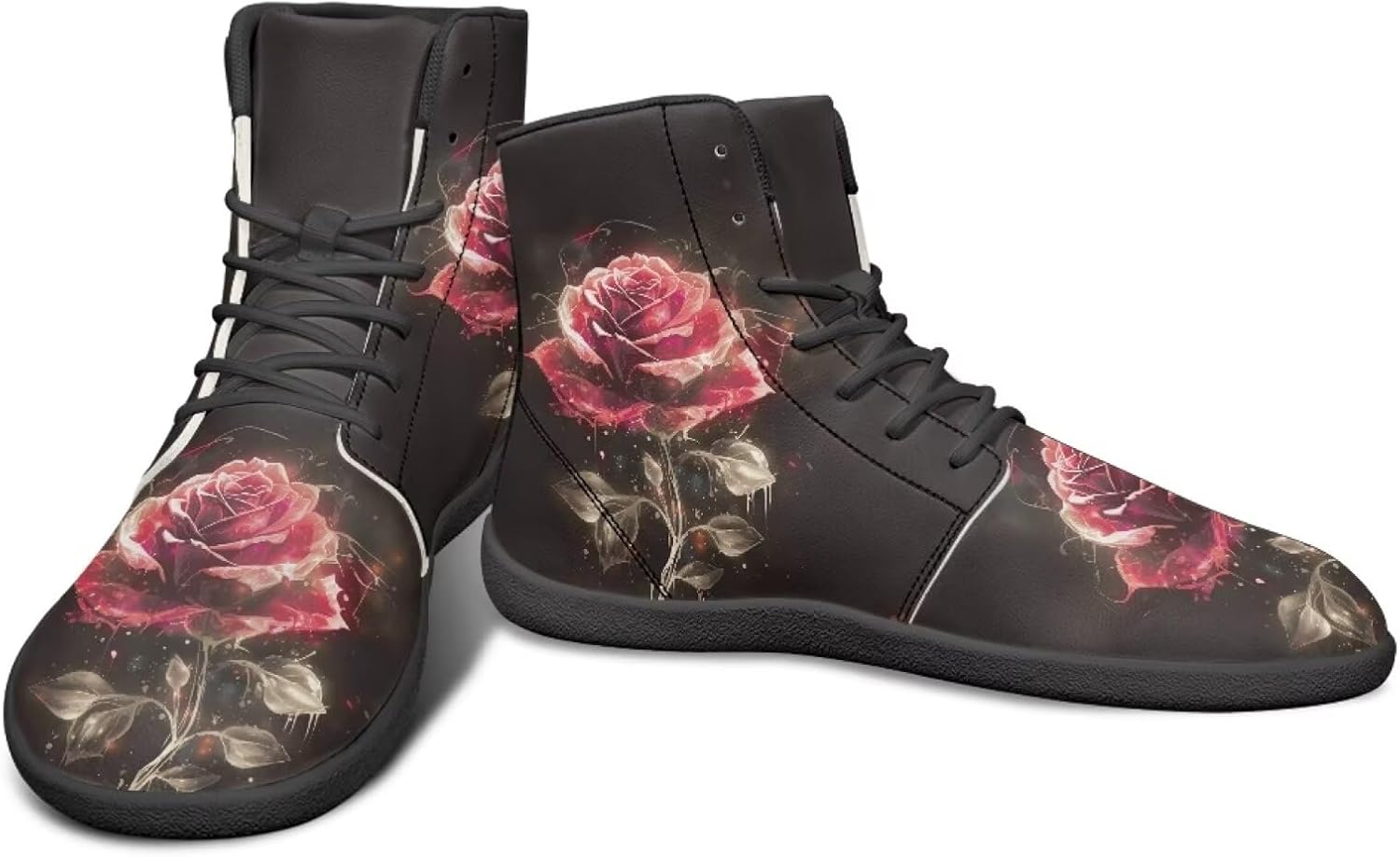 

Кроссовки JoyLamoria Skull Platform, повседневные высокие кроссовки на шнуровке, хип-хоп готические кожаные туфли, черные