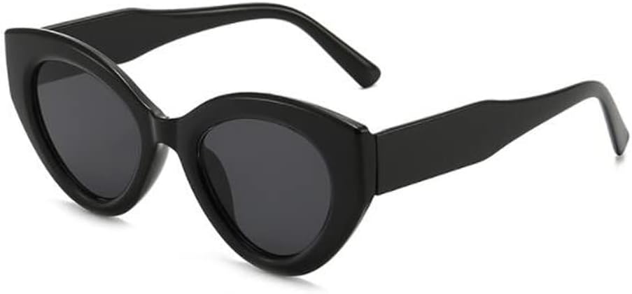 

Солнцезащитные очки в пластиковой оправе для мужчин и женщин, модные, конфетных цветов, овальной формы, с маленькой оправой и защитой от УФ-излучения Weloveushop, Black Frame Black Gray Flakes