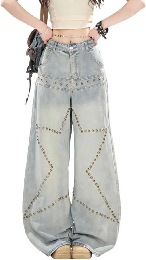 

Джинсы женские High Waist Wide Leg xioqen