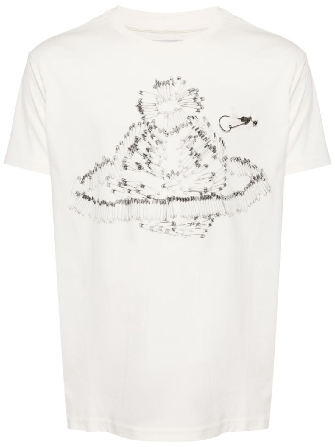 

Vivienne Westwood футболка из хлопка с металлической аппликацией, белый
