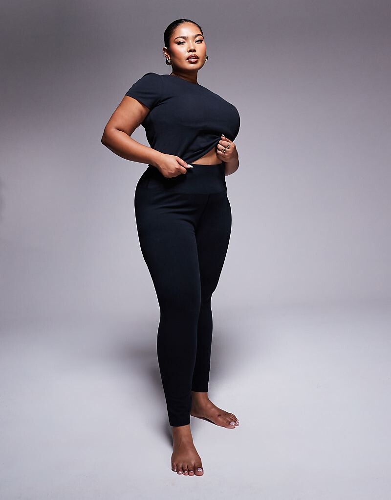 

Черные леггинсы для йоги из мягкой ткани ASOS 4505 Icon Curve