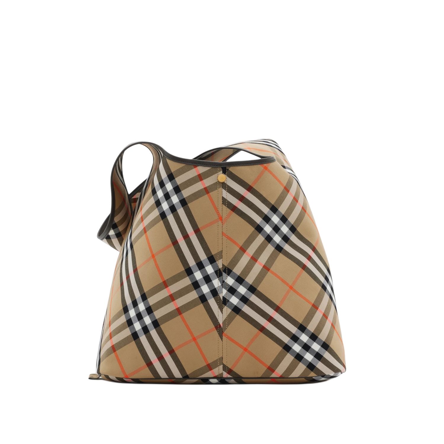 Женская хлопковая сумка Burberry через плечо с кожаной отделкой — фото 2