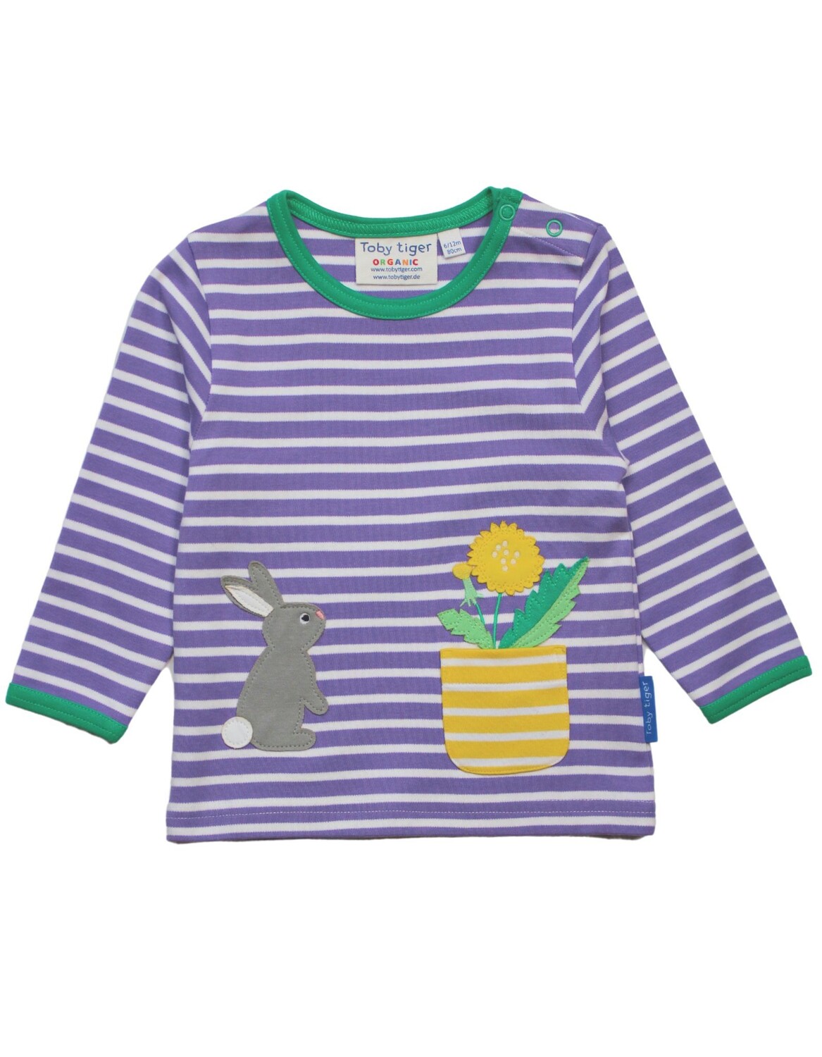 

Футболка Toby Tiger Langarm mit Frühlings Applikation, фиолетовый