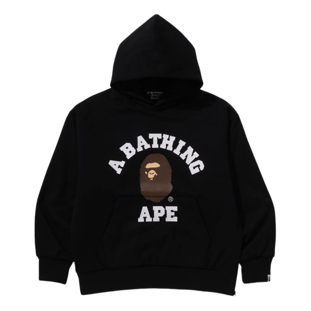 

Толстовка с капюшоном свободного кроя A Bathing Ape College, цвет «черный»