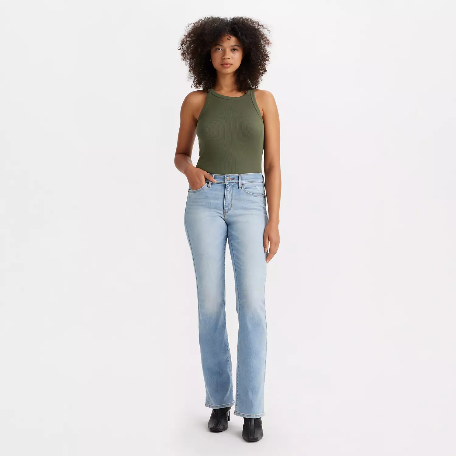 

Винтажные классические женские джинсы Bootcut Levi's, цвет Inflated Dream - Light Wash