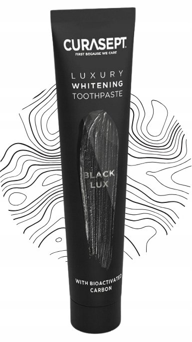 Curasept Black Lux черная отбеливающая зубная паста с отбеливающим эффектом 75 мл — фото 2
