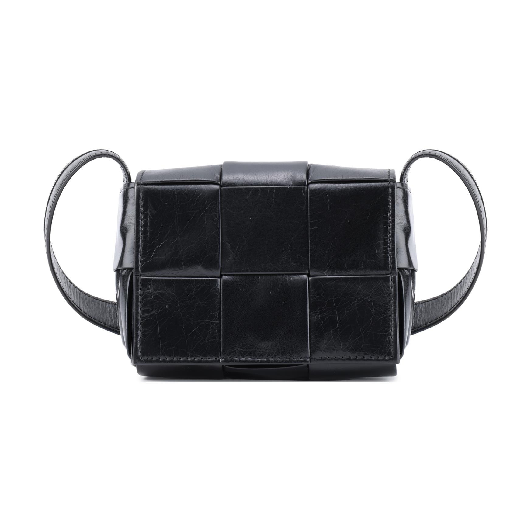 

Bottega Veneta Сумка через плечо Candy Cassette Mini Intreccio, черная