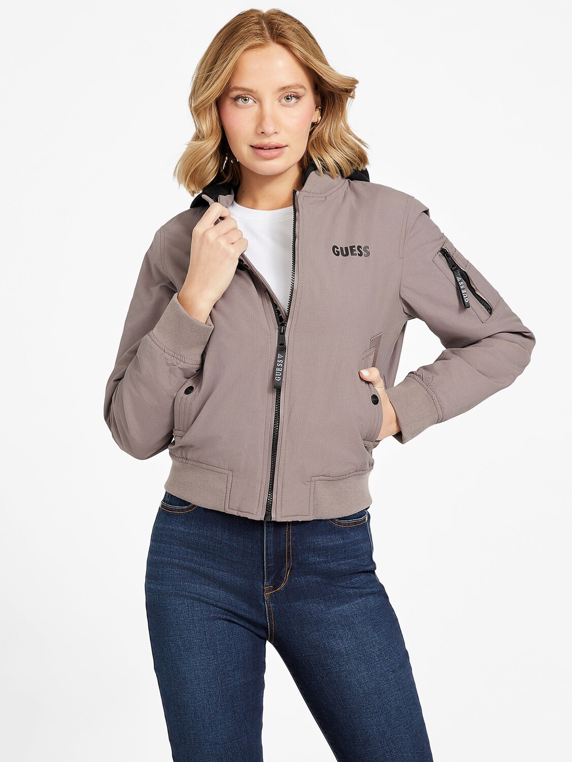 

Повседневная куртка Sam с капюшоном Guess Factory, цвет Ferrum