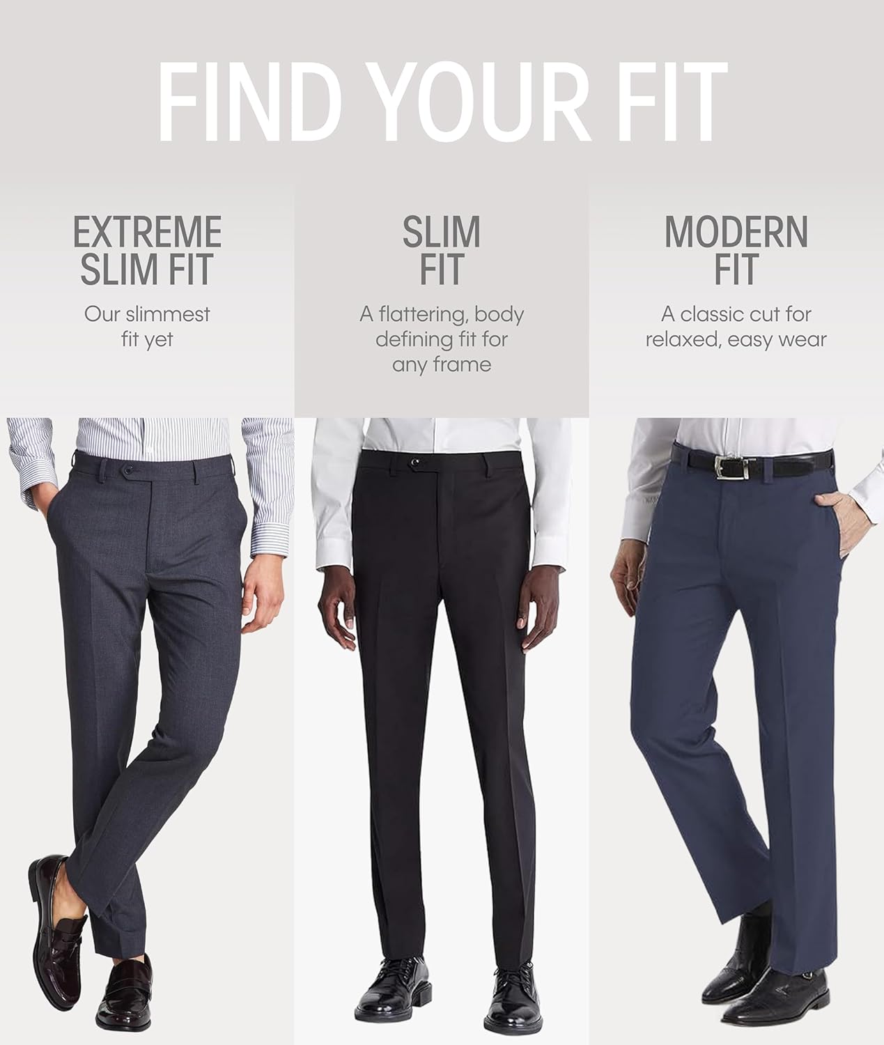 Мужские брюки Calvin Klein Modern Fit | Мужские костюмные брюки | Эластичная ткань, без застежки спереди, готовые к носке, Black — фото 4