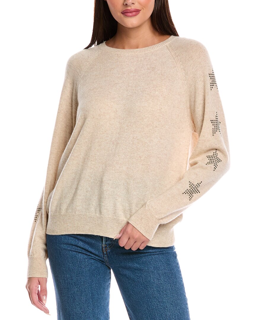 

Бродди кашемировый свитер со звездами Brodie Cashmere, коричневый