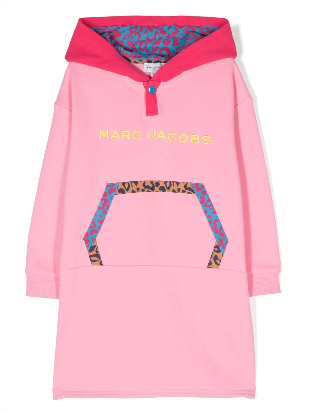 

Платье с капюшоном и вышитым логотипом Marc Jacobs Kids, розовый