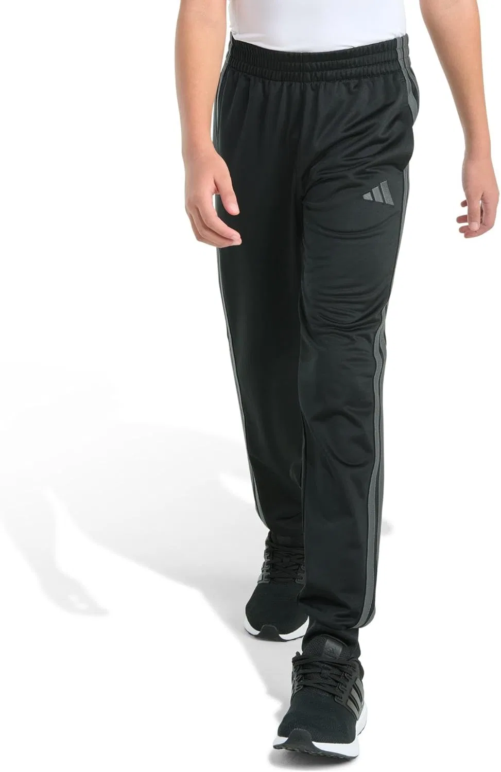 Детские спортивные брюки Adidas Tricot 3-Stripe Jogger, Black With Grey