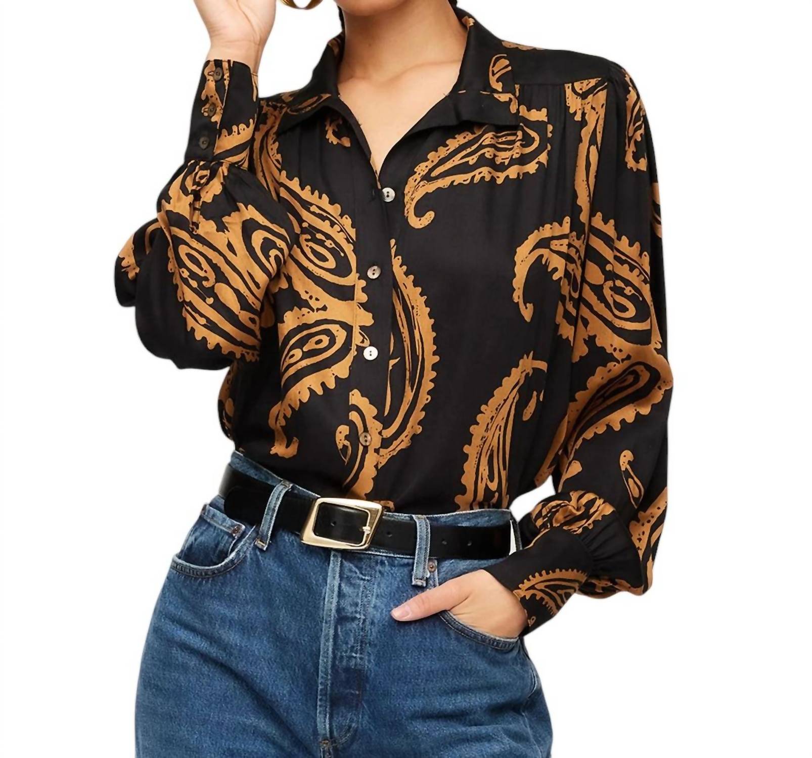 

Блузка Chloe в узоре пейсли Fifteen Twenty, цвет paisley