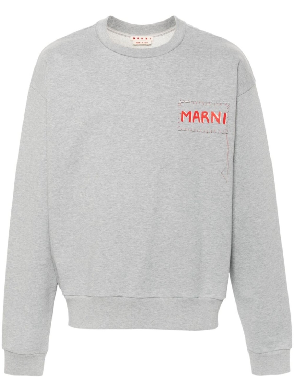 

Marni хлопковая толстовка с логотипом, серый