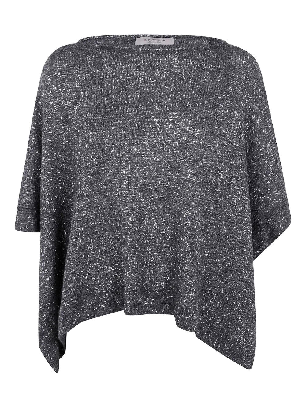 

Пончо с пайетками D.Exterior, серый