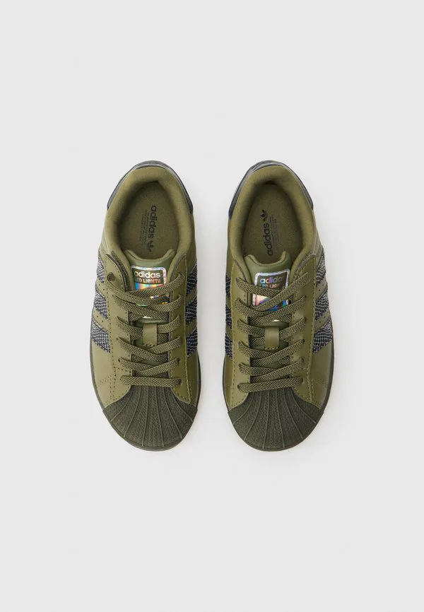 Унисекс кроссовки superstar со светодиодной подсветкой Adidas Originals, Focus Olive/Core Black/Shadow Olive — фото 4