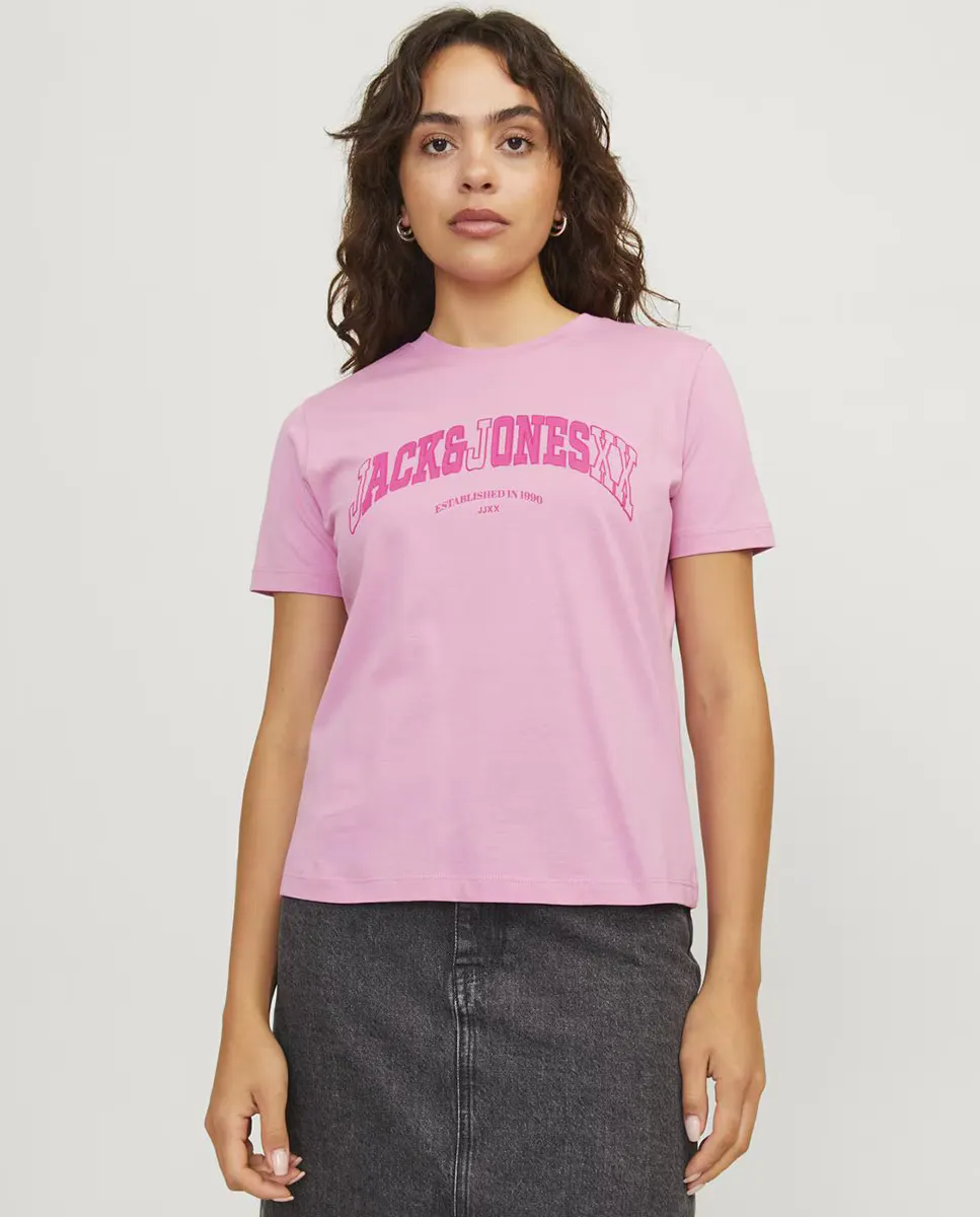 

Женская футболка с принтом Jack & Jones, розовый