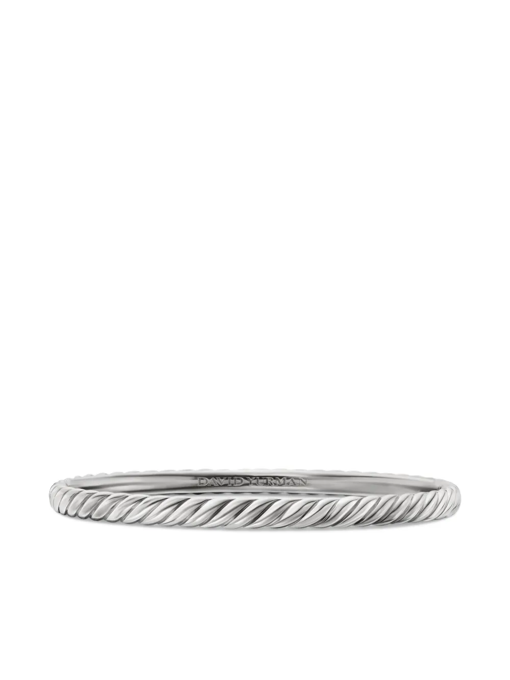 

Браслет-бэнгл Sculpted Cable из белого золота (4.6 мм) David Yurman, серебряный