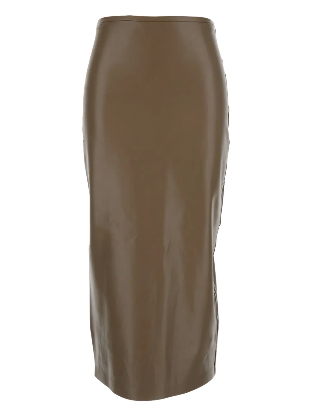 

Миди-юбка с разрезом сзади Norma Kamali, коричневый