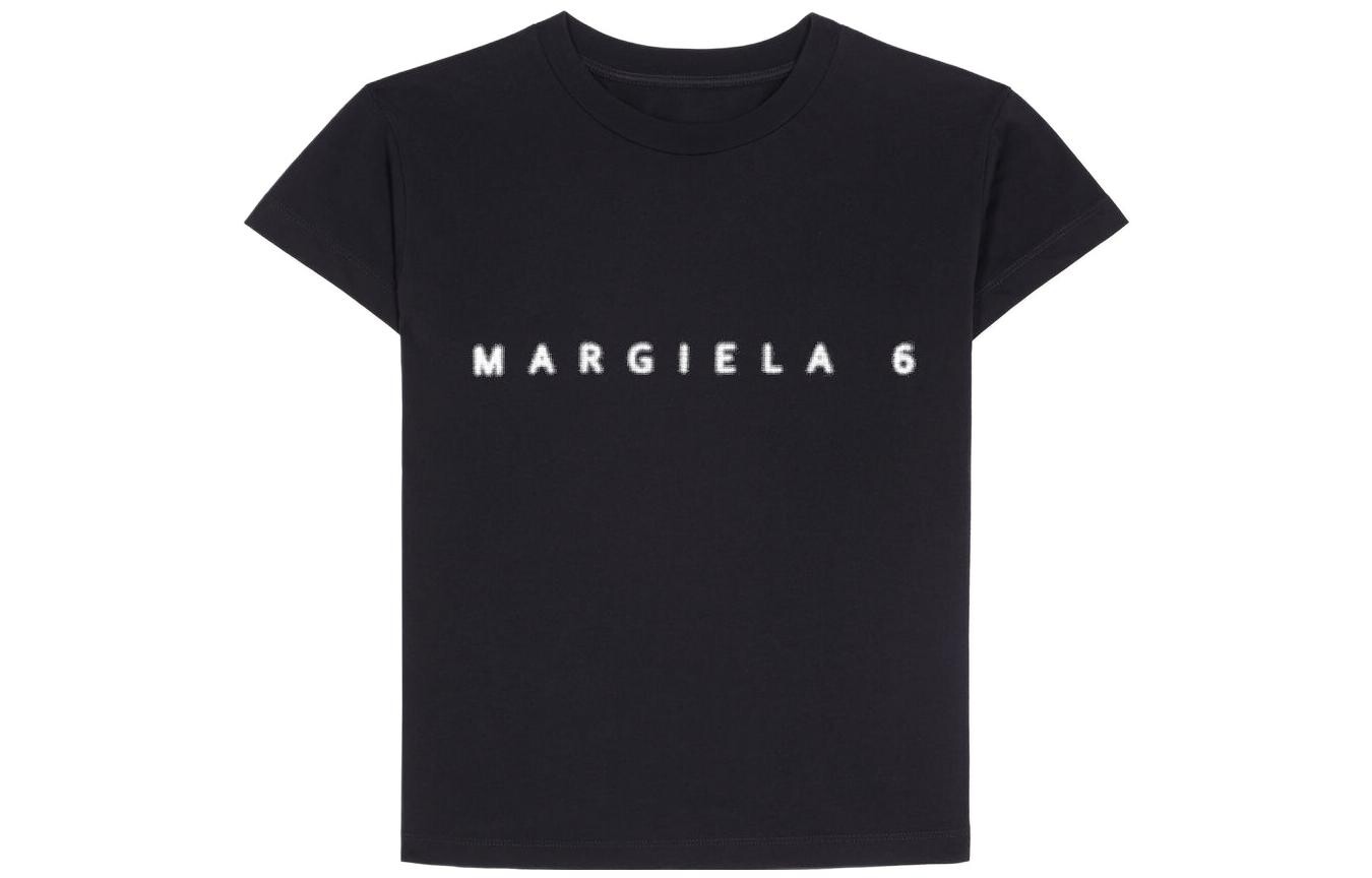 

Футболка женская Mm6 Maison Margiela, черный / белый