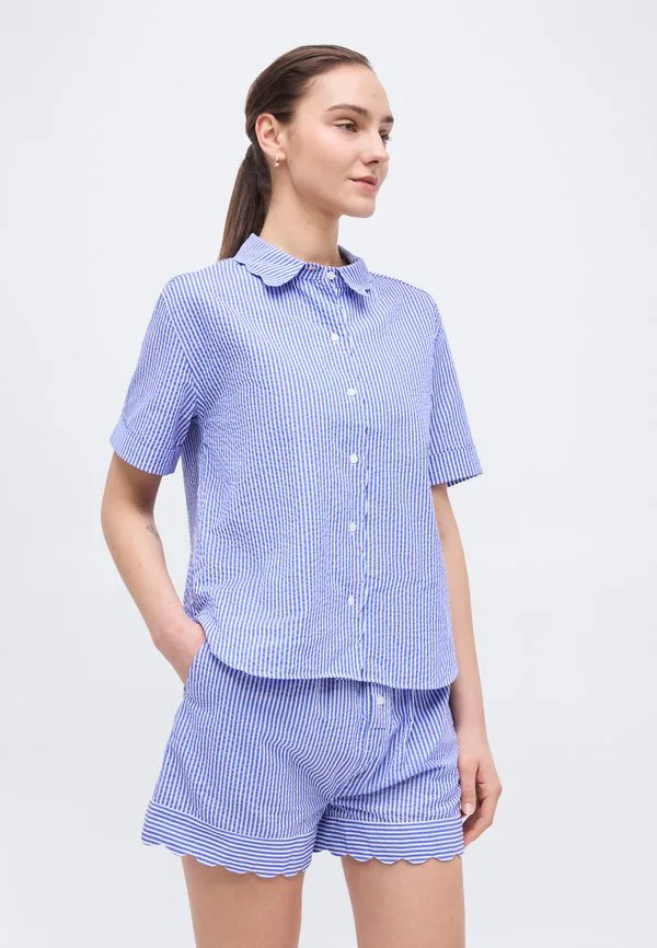 Рубашка с коротким рукавом, короткая пижама Polo Ralph Lauren, Amparo Blue — фото 4