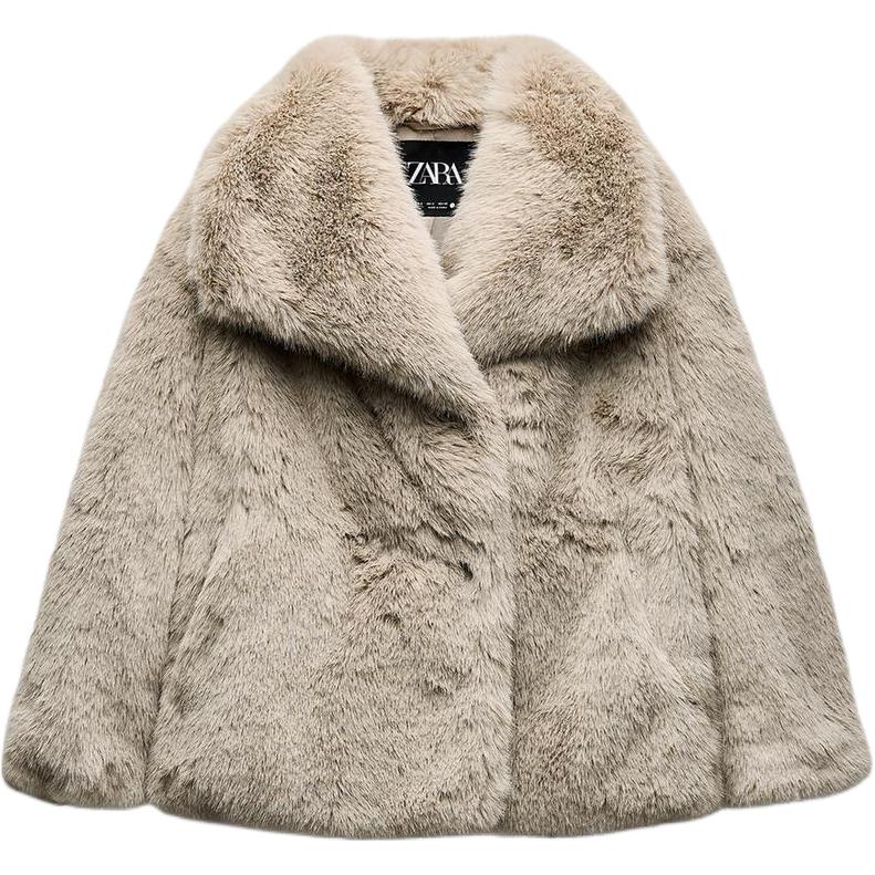 ZARA Куртка серии ZW женская в темно-бежевом цвете, Dark Taupe — фото 3