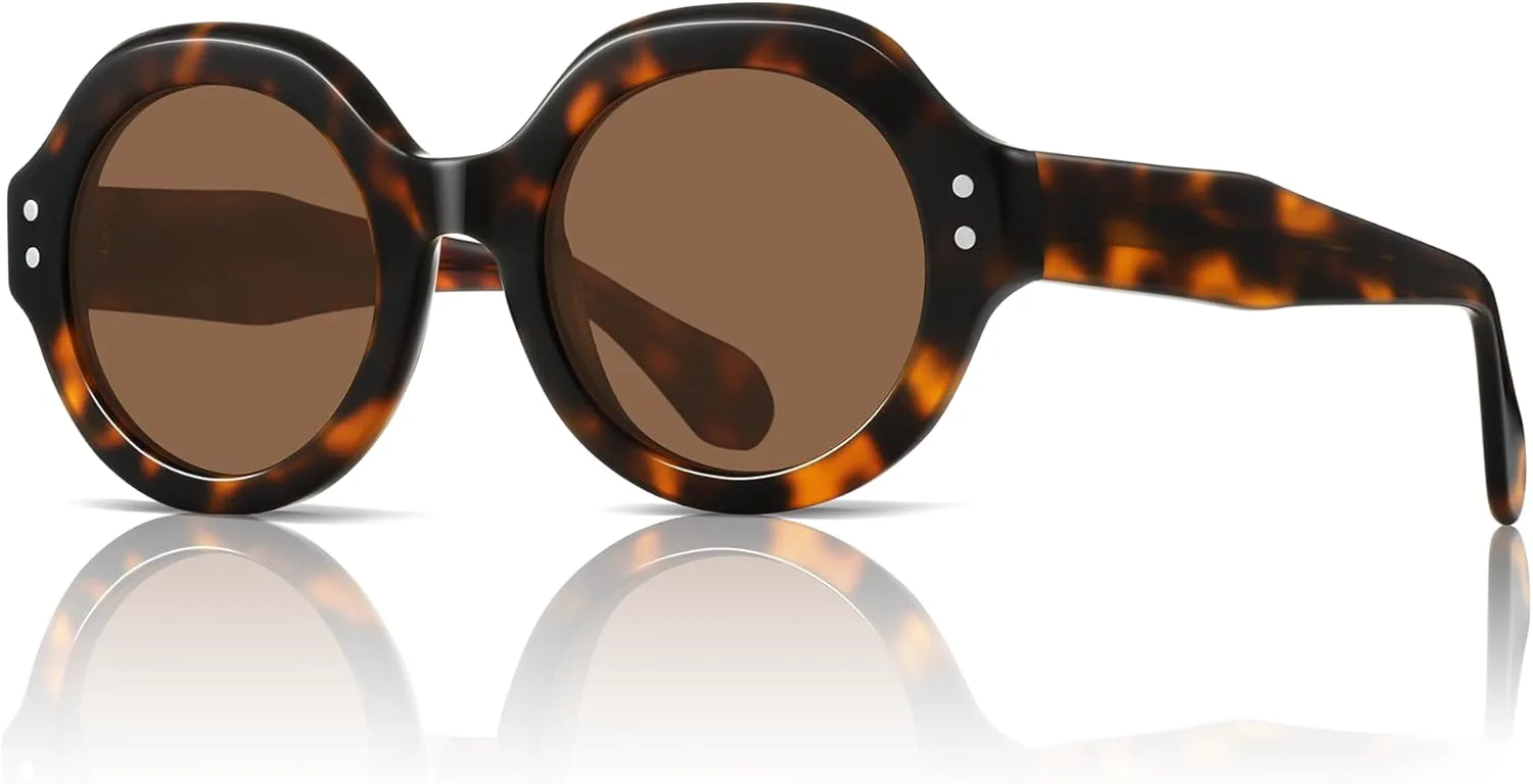 

Крупные поляризованные солнцезащитные очки для женщин, модные квадратные солнцезащитные очки для женщин, защита от УФ-излучения UV400 Foliful, A01-tortoise/Brown Lens