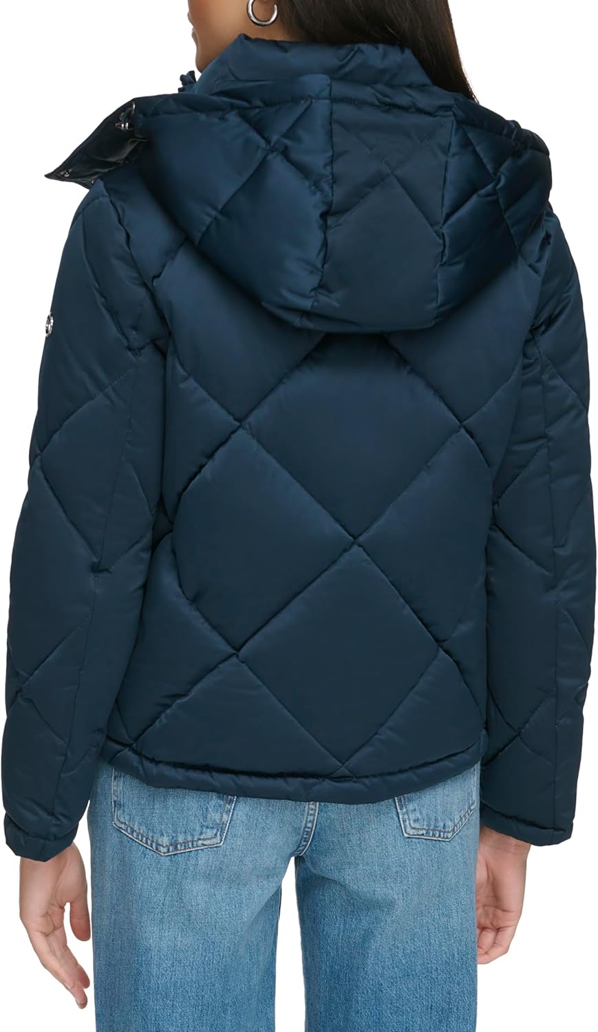 Женская стеганая куртка Calvin Klein, Quilted Hood Dark Navy — фото 4