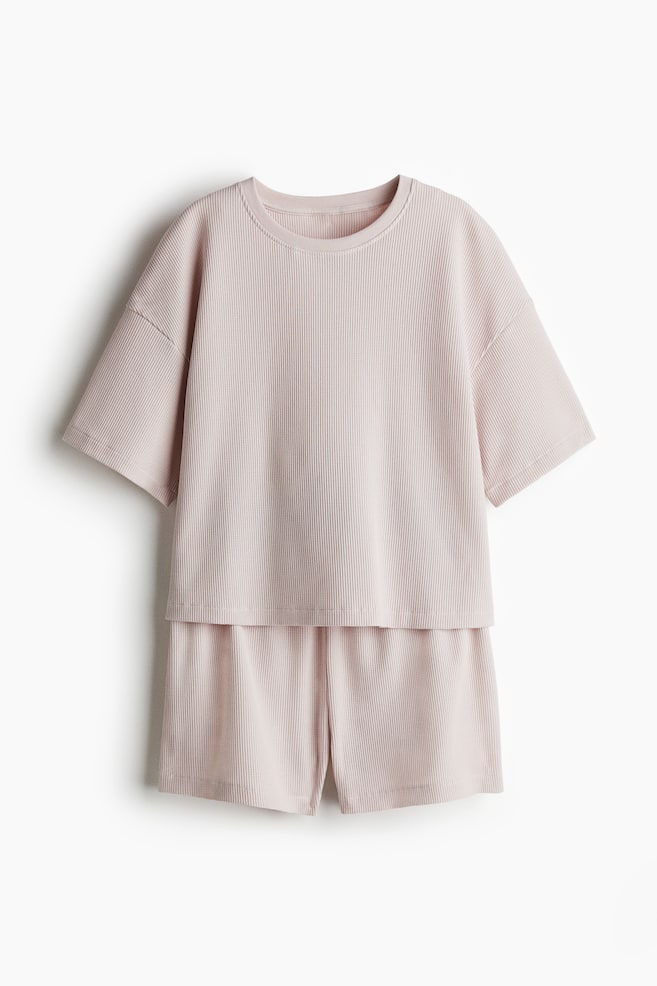 

Пижама вафельной вязки H&M, розовый