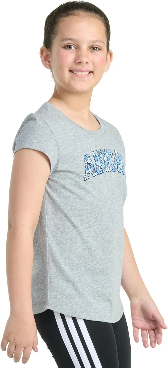 Футболка детская adidas, цвет Medium Grey Heather — фото 2