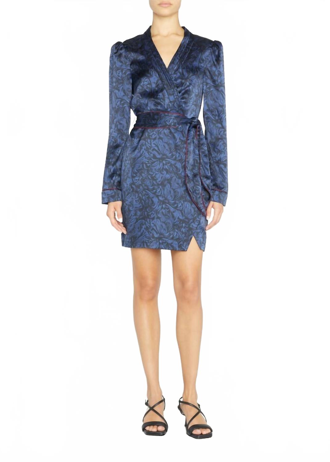 

Платье Bibi Piped в цвете "полночь" Saloni, Midnight