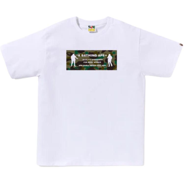 

Bape 1st Camo Army Name Tee A BATHING APE, белый зеленый
