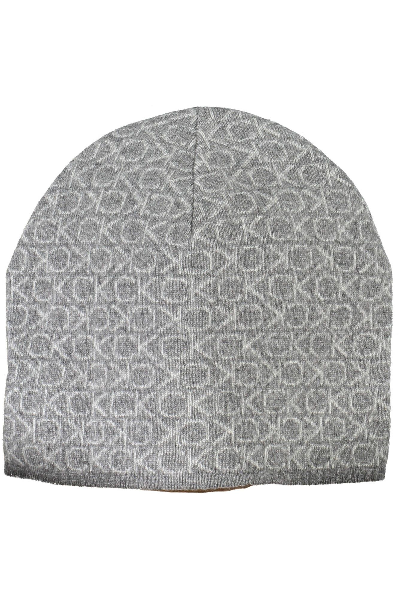 

Серая шерстяная мужская кепка Calvin Klein