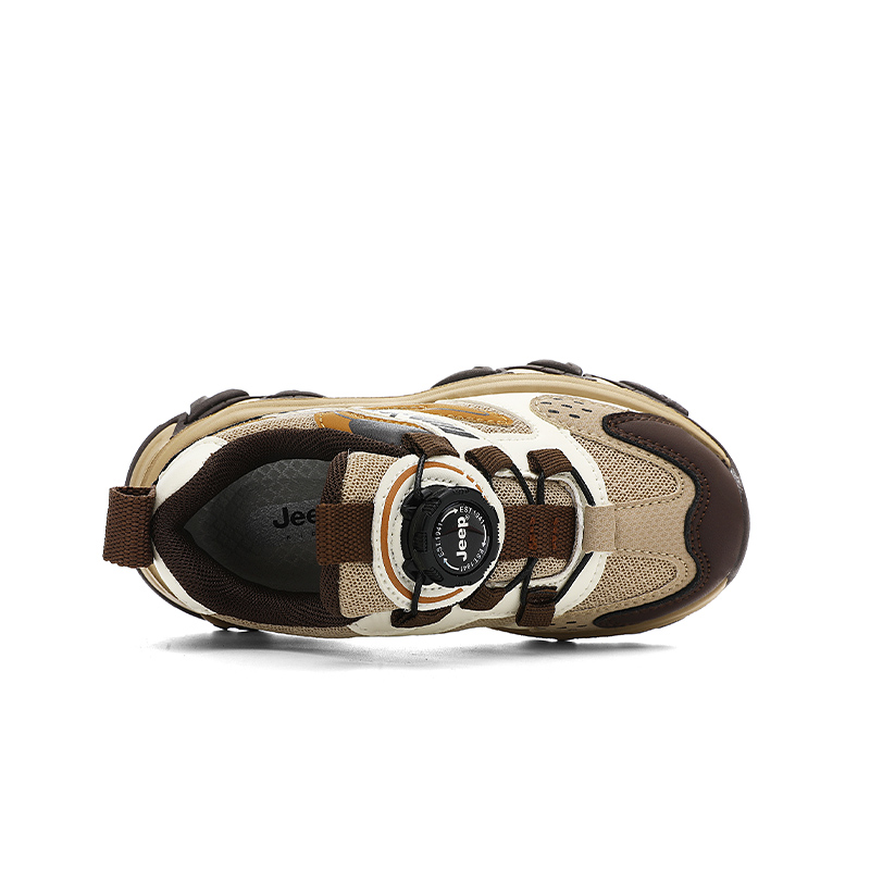 Кроссовки для бега Running Collection Cushioning Breathable Low top детские Jeep, хаки коричневый — фото 4