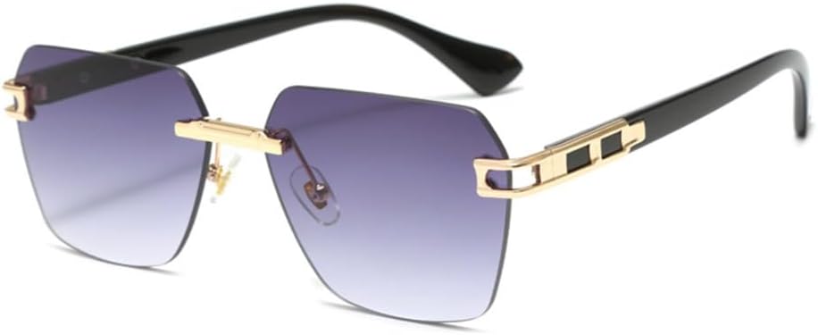 

Классические безободковые солнцезащитные очки 2027 года. Стильные винтажные металлические солнцезащитные очки для мужчин и женщин, защита от УФ-излучения UV400 MTZJH, 01