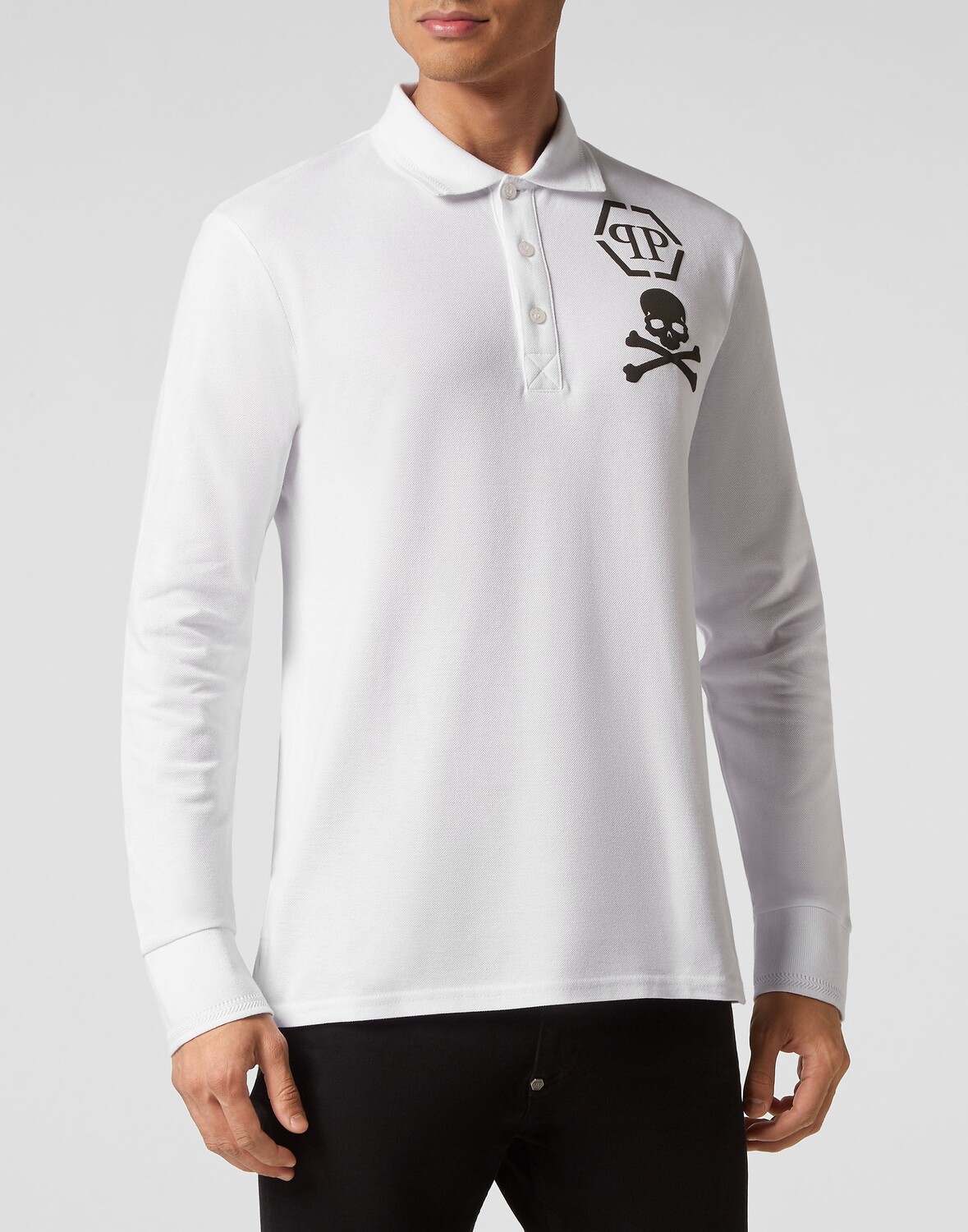 

Рубашка-поло LS Skull&Bones Philipp Plein, белый