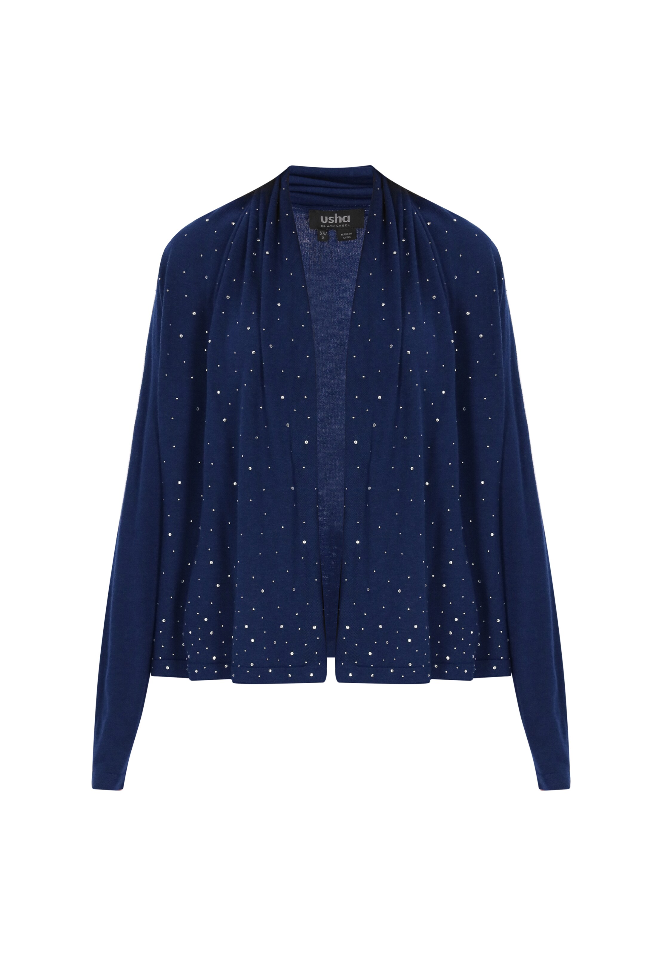 

Usha BLACK LABEL Вязаный кардиган 'Elegant' в цвете Navy