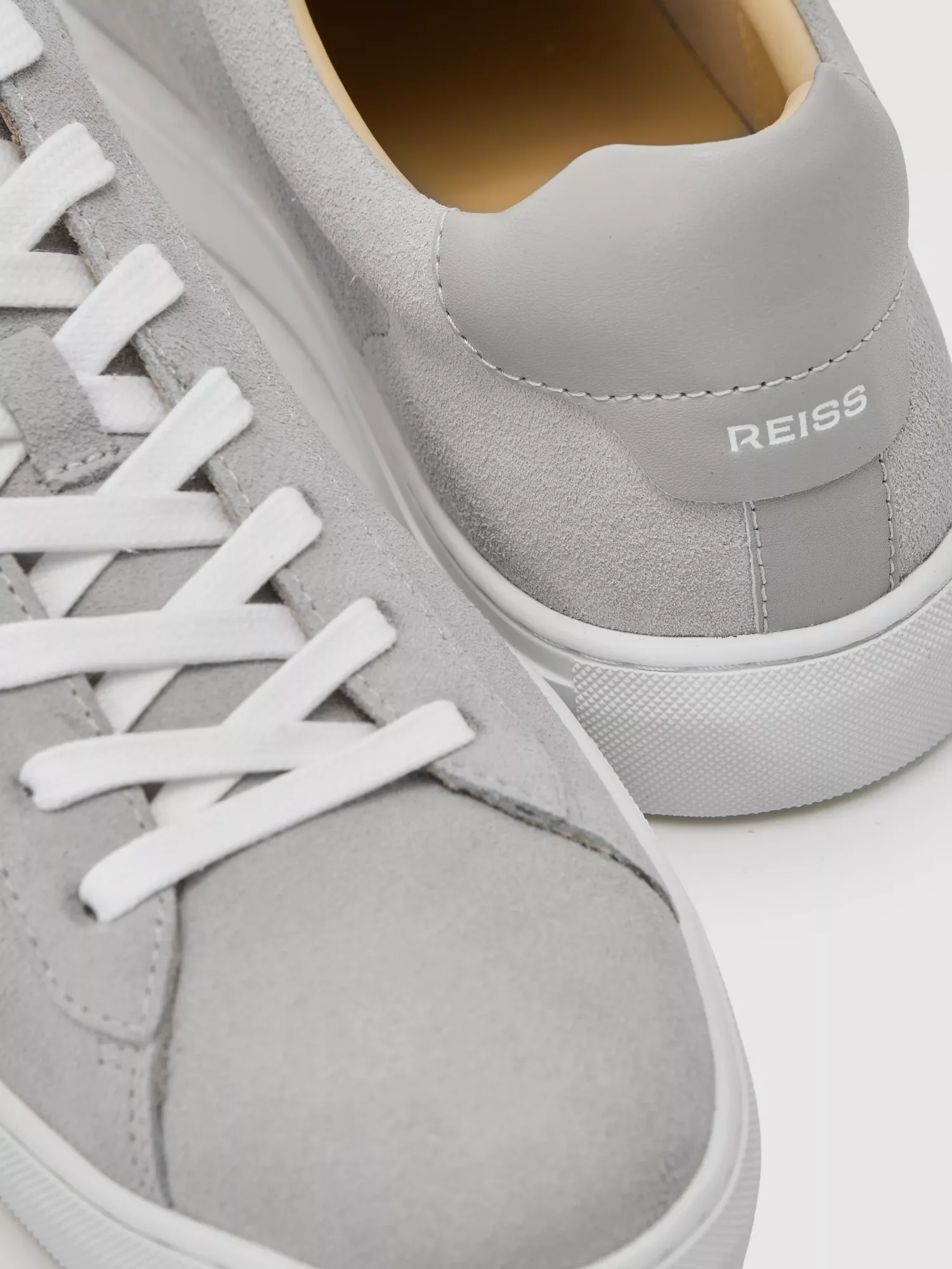 Низкие кроссовки из нубука Finney Reiss, Soft Grey — фото 2