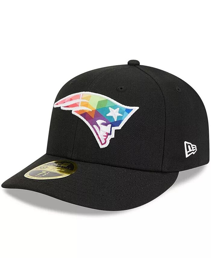

Мужская черная облегающая шляпа New England Patriots 2023 NFL Crucial Catch Low Profile 59FIFTY New Era, черный