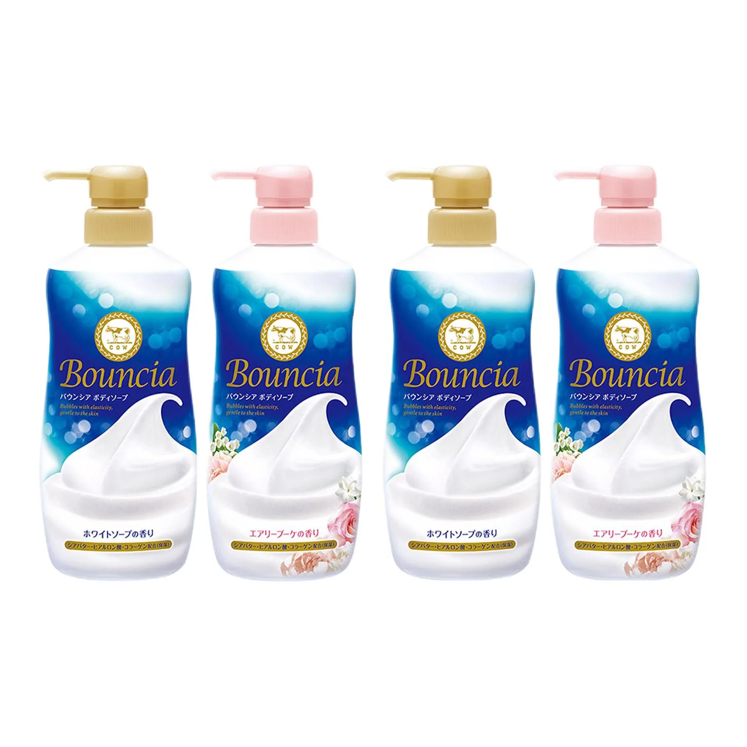 COW SOAP Ароматический гель для душа "Elegant Rose" набор из 4 штук