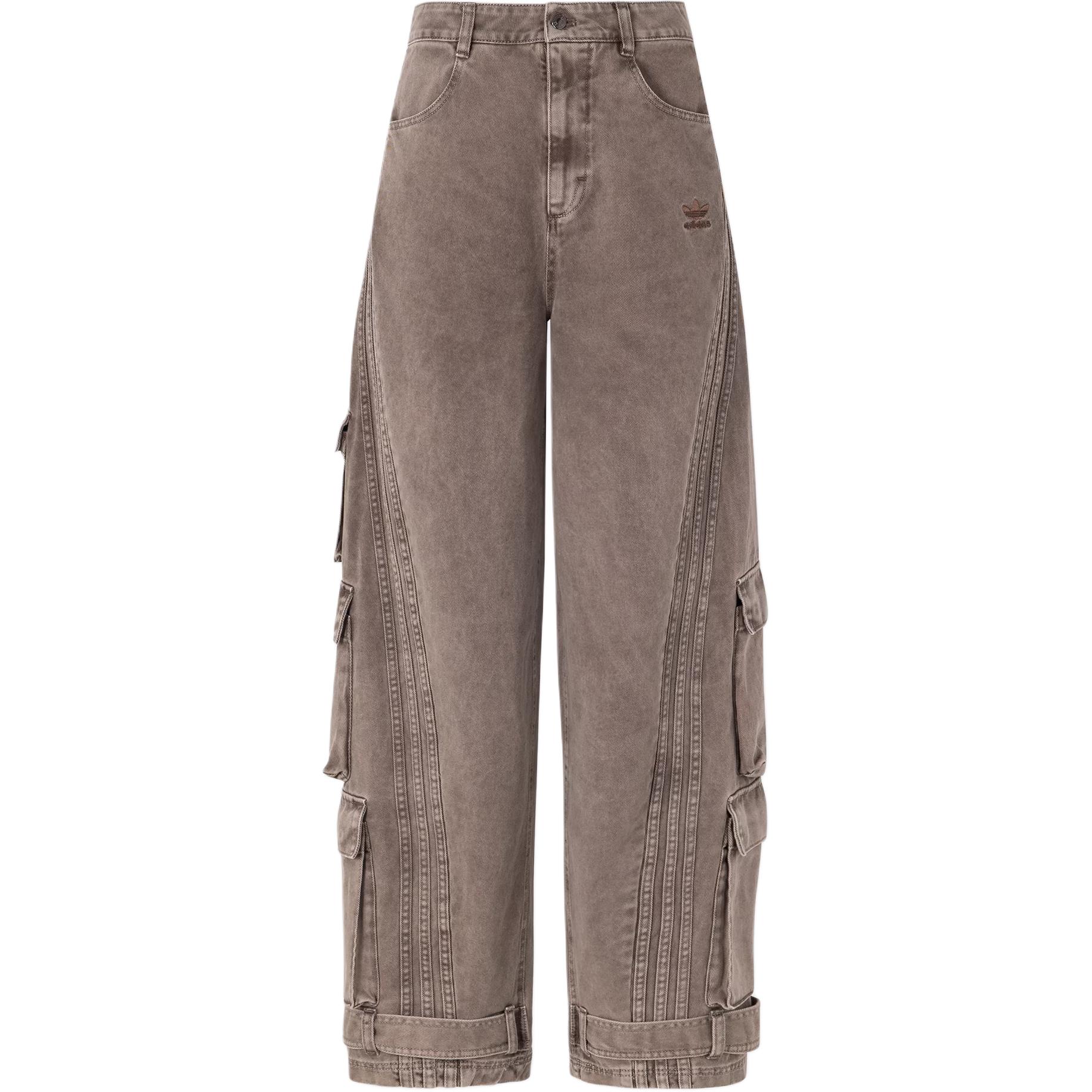 Постиранные Casual Pants Unisex Stratum Dark Earthy Brown Adidas Originals, коричневый — фото 3