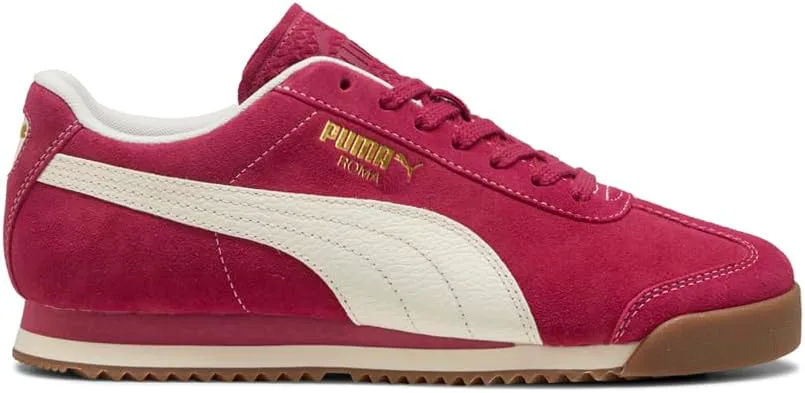 Мужские кроссовки PUMA Roma из замши с шнуровкой для повседневной носки - красные, красный