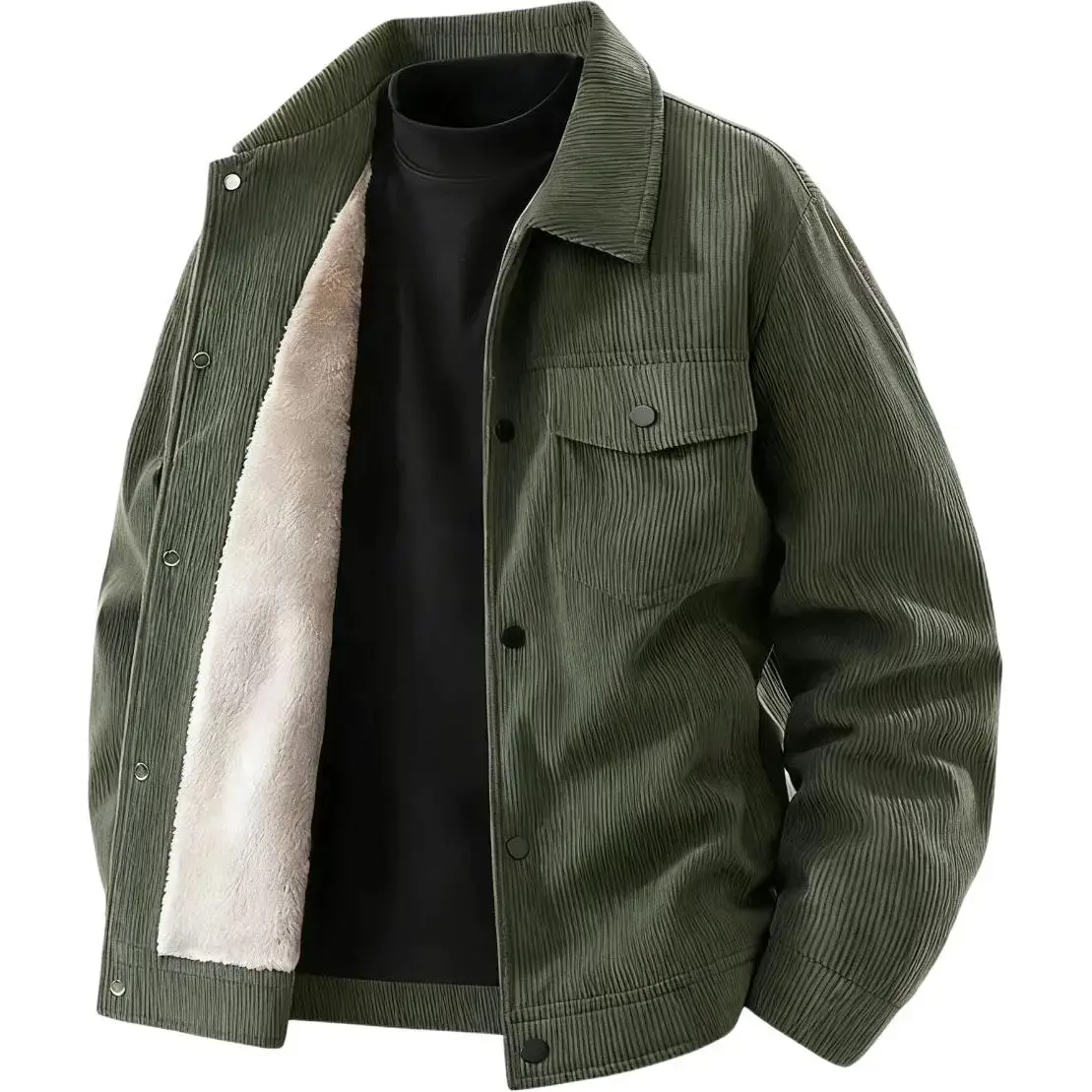 

Куртка Unisex Lapel Thickened VanCamel, army зеленый[fleece-lined]