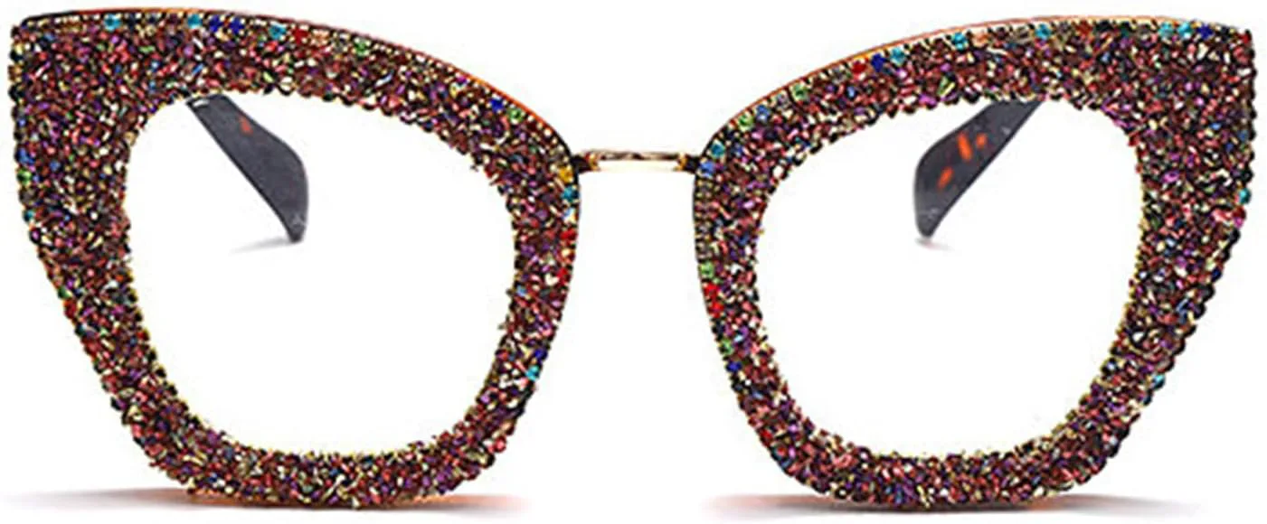 

Солнцезащитные очки Willochra с прозрачными линзами, блестящие солнцезащитные очки со стразами, женские винтажные солнцезащитные очки со стразами, Leopard Rainbow