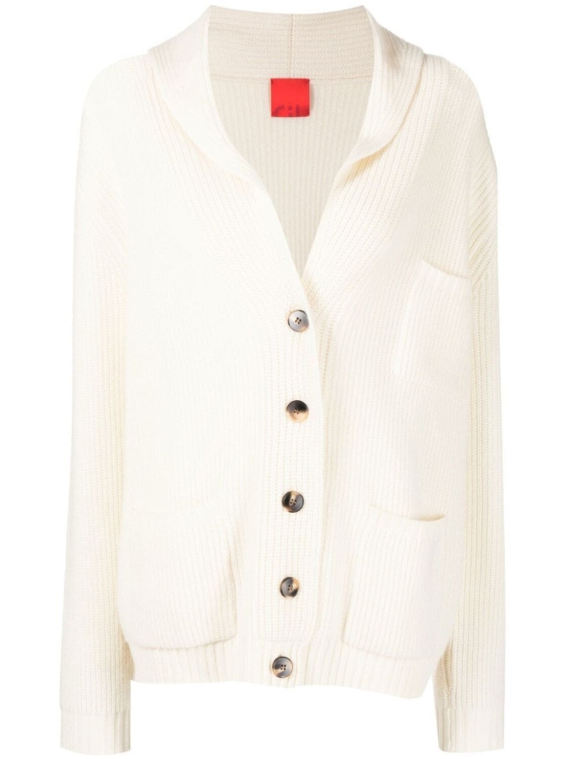 

Кашемировый кардиган с V-образным вырезом Cashmere In Love, белый
