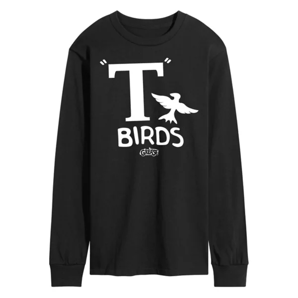 

Мужская футболка с длинным рукавом Grease T Birds с принтом Licensed Character, черный