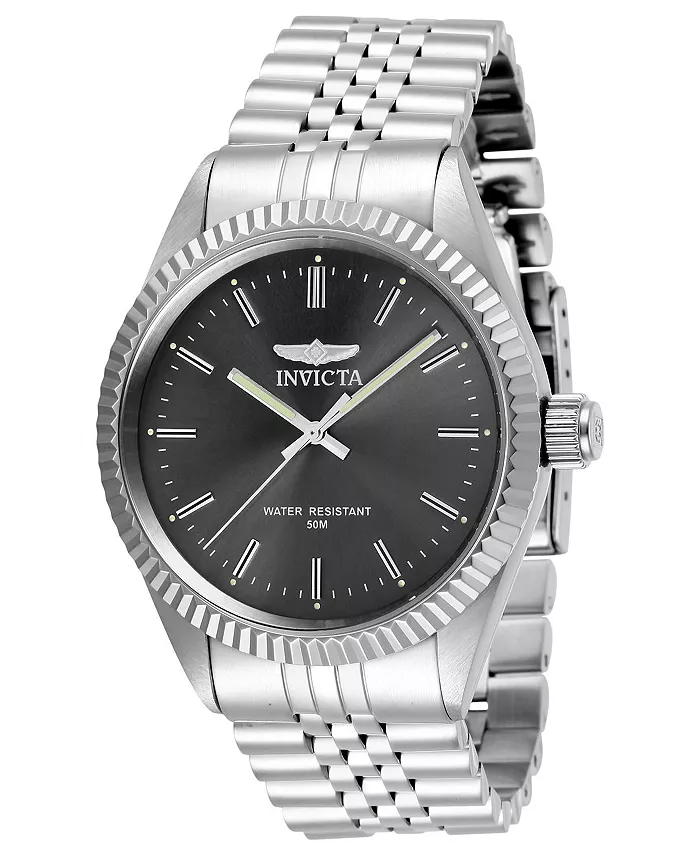 

Мужские часы 29372 Specialty Quartz с тремя стрелками и угольным циферблатом Invicta, черный