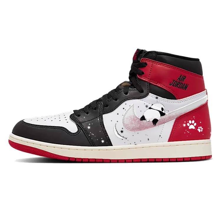 

Jordan Баскетбольные кроссовки Air 1 Vintage, мужские, высокие, черно-красные